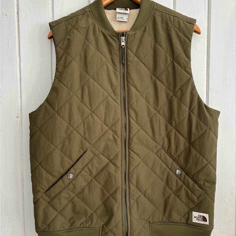 The North Face Khaki Quilted Vest